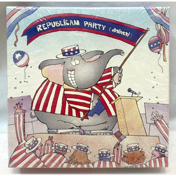 Vintage 1988? Springbok Mini Puzzle "Republican Party Animal 7" PZL7325 Sealed - Picture 1 of 4
